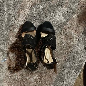 Black high healed shoes